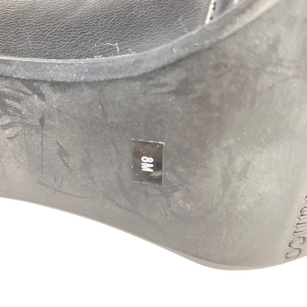 FRANCO SARTO Faux Leather Square Toe Slip-On Block Heel Booties in Black Size 8 - Picture 6 of 11